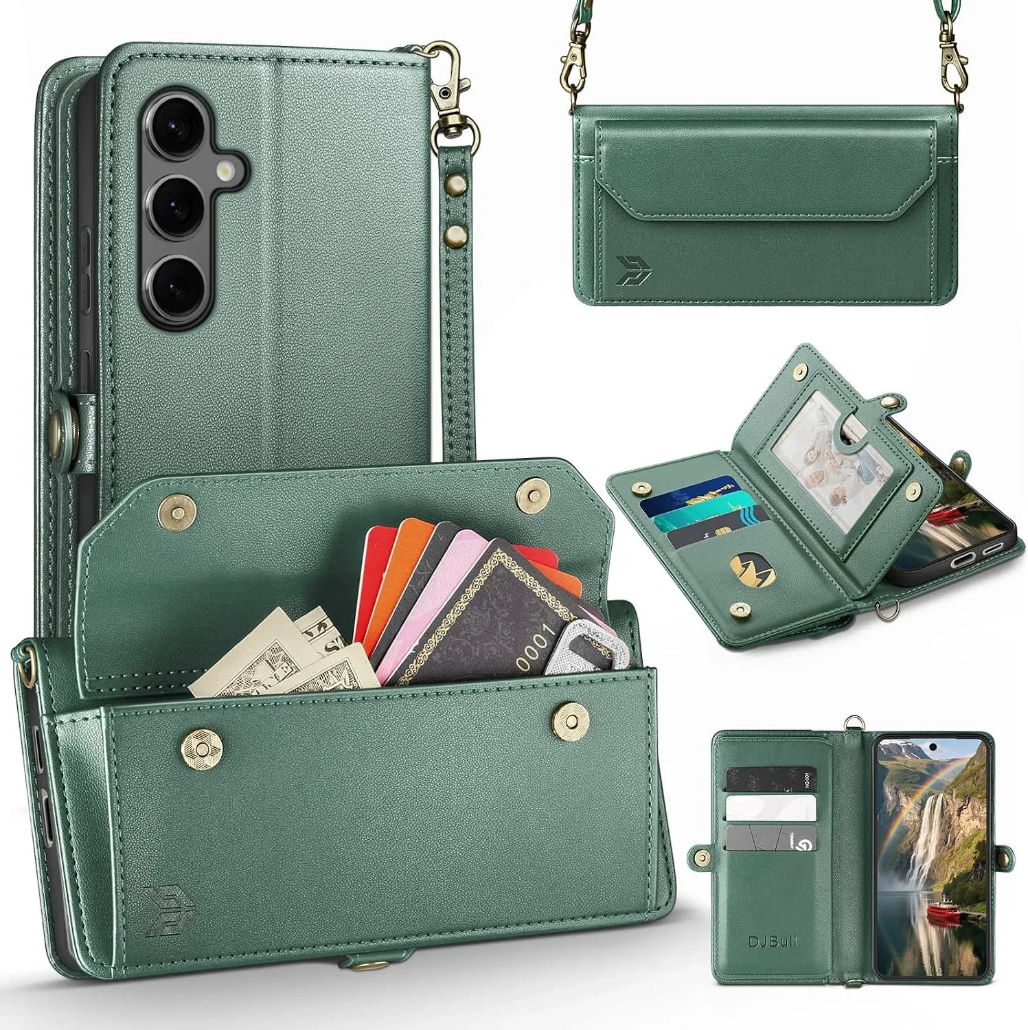 Funda Djbull para Samsung Galaxy S25 con Cartera Verde