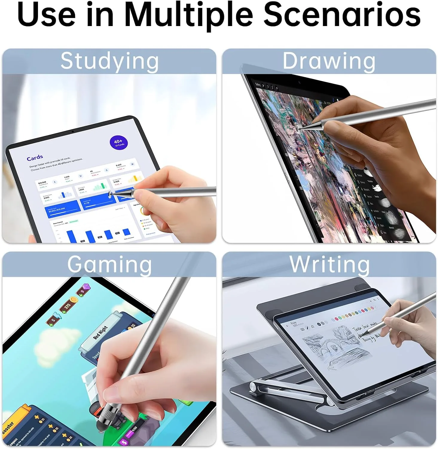 Bopomofo Stylus(5 Pcs),2-in-1 Stylus Pen for Touchscreen,Capacitive Stylus