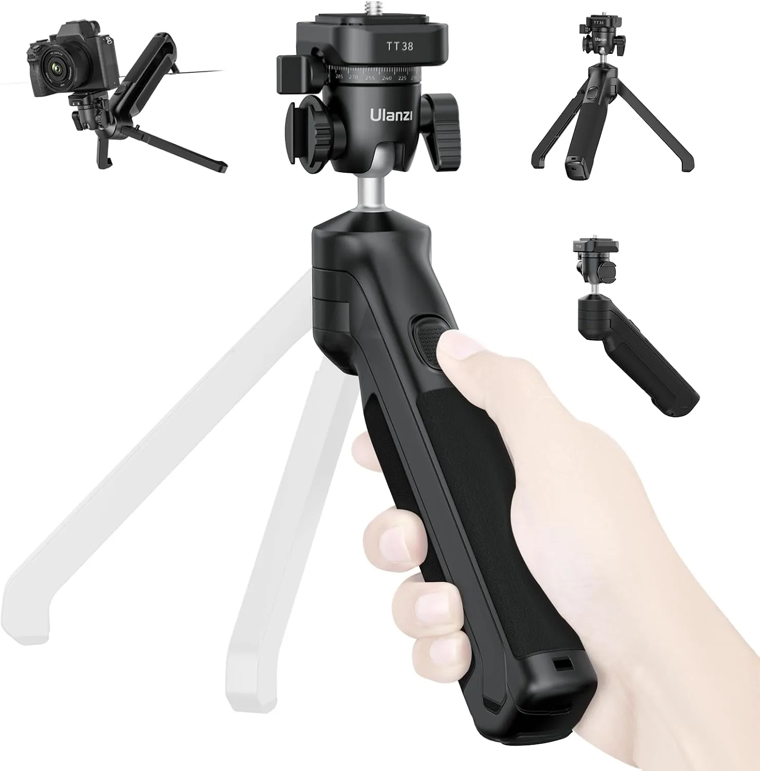 ULANZI TT38 One-Click Opening Vlogging Tripod w Uka F38 Quick-Release