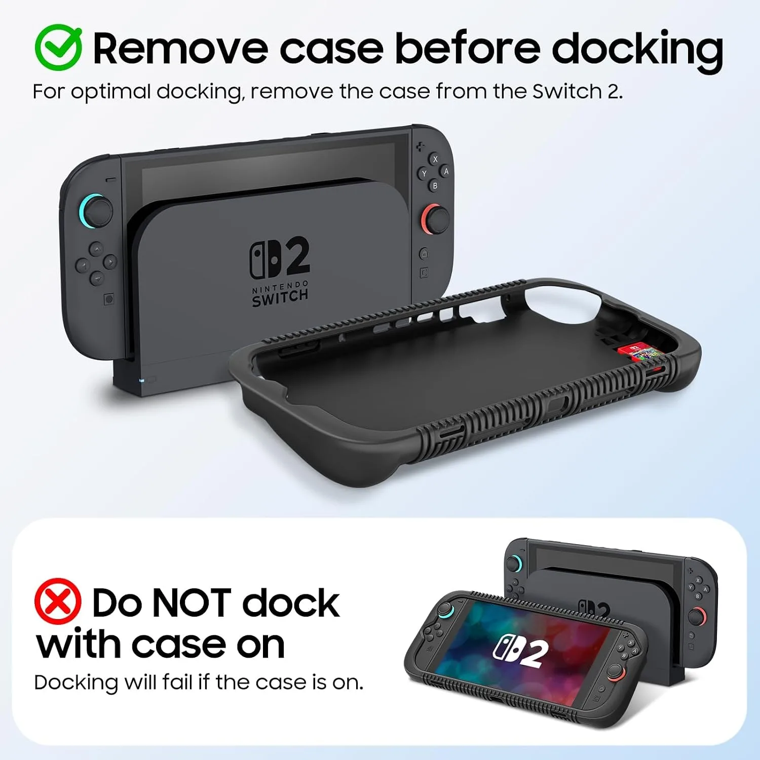 FINTIE Soft Silicone Protective Case for Nintendo Switch 2 (2025) 7.9-inch