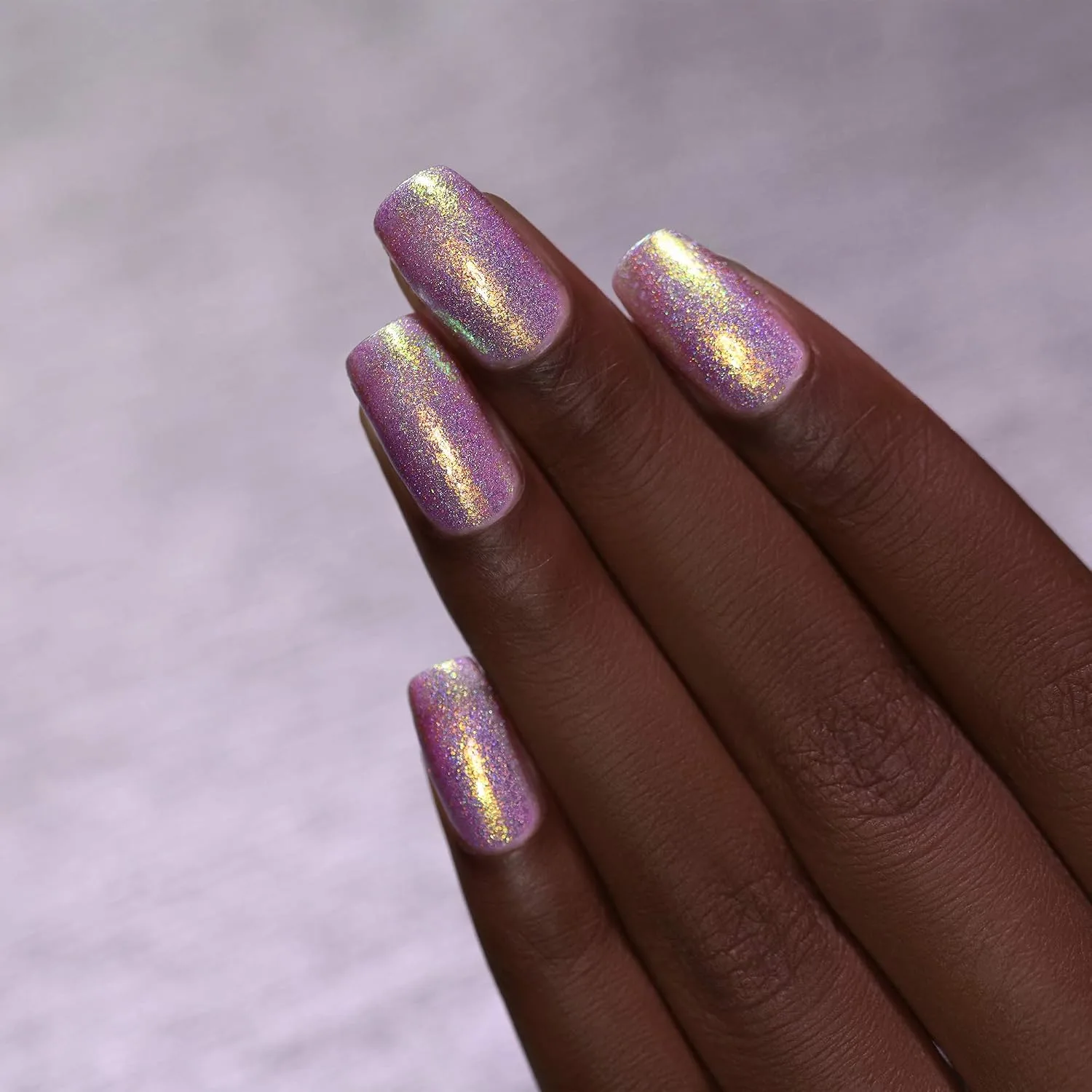ILNP Downtown - Iridescent Purple Holographic Jelly Nail Polish