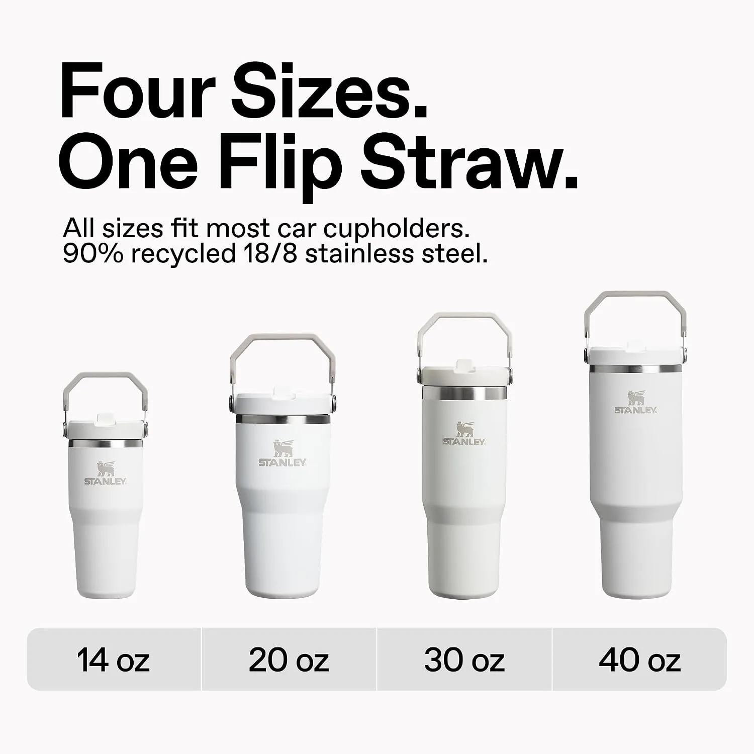 STANLEY IceFlow 2.0 Flip Straw Tumbler, 20 oz, Rose Quartz