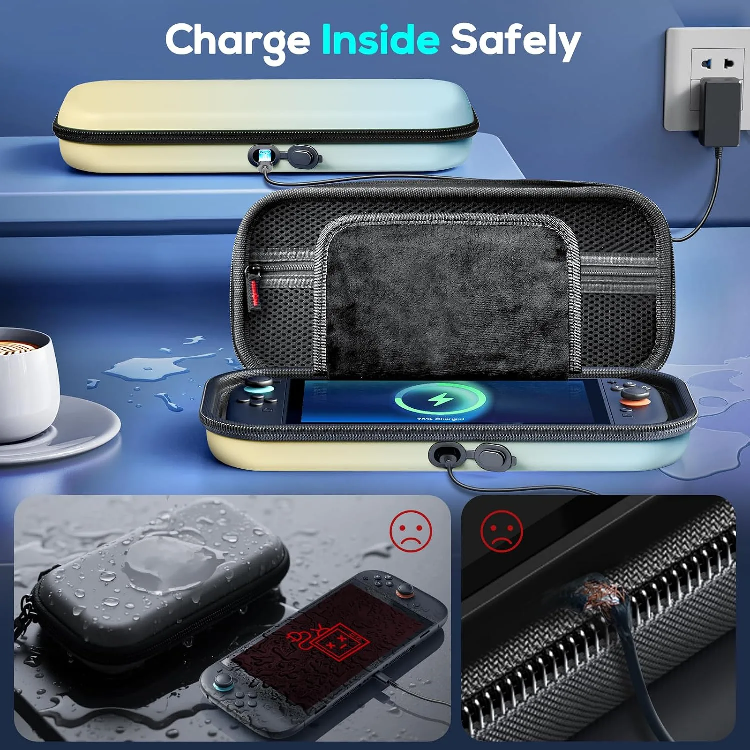 Auarte [Charge Inside] Carrying Case for Switch 2 Console (2025)/OLED