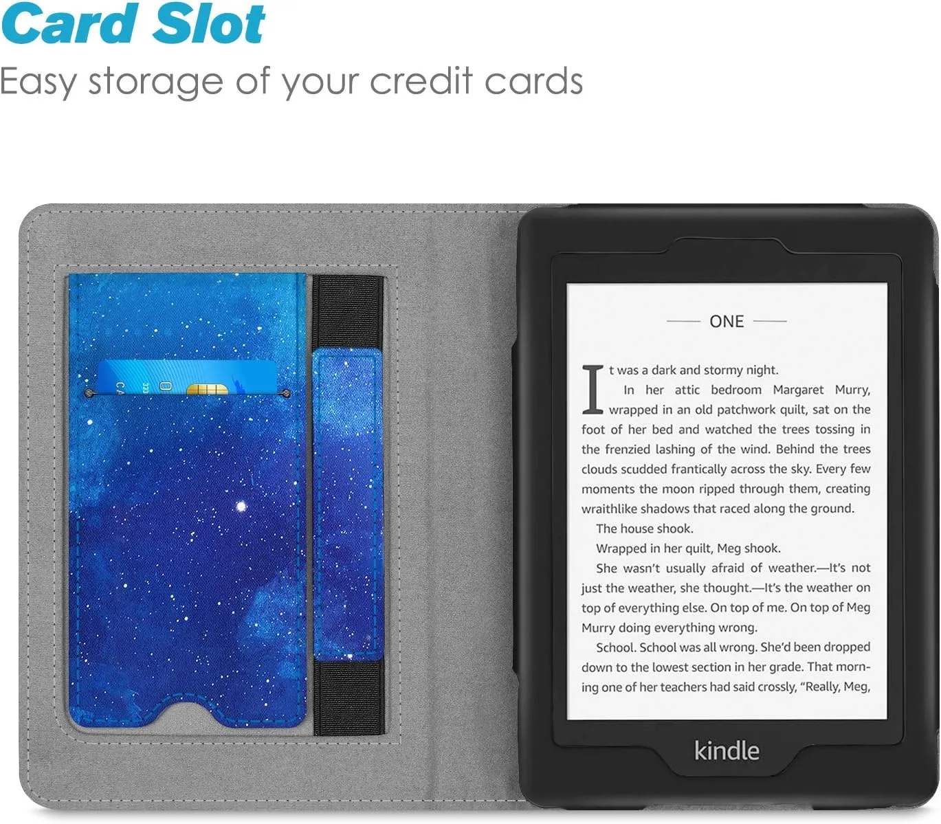 Fintie Stand Case for 6" Kindle Paperwhite 10th Gen 2018, Starry Sky