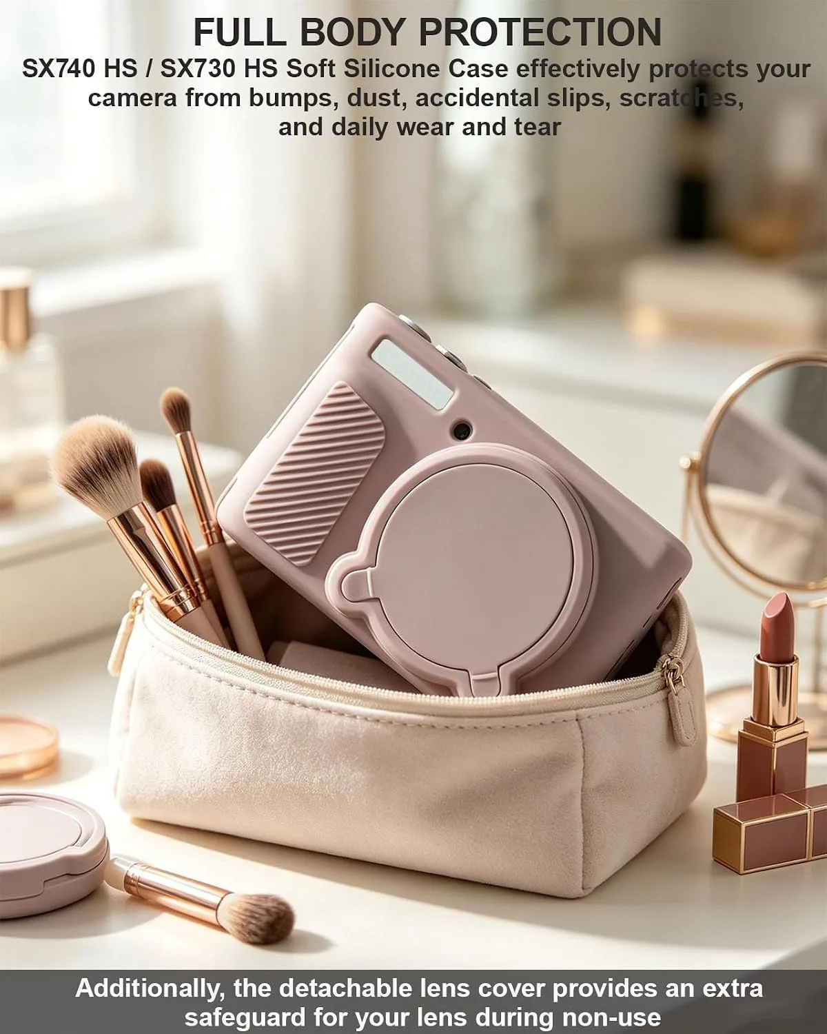 Case for Canon PowerShot SX740 HS, SX730 HS Camera - Taupe