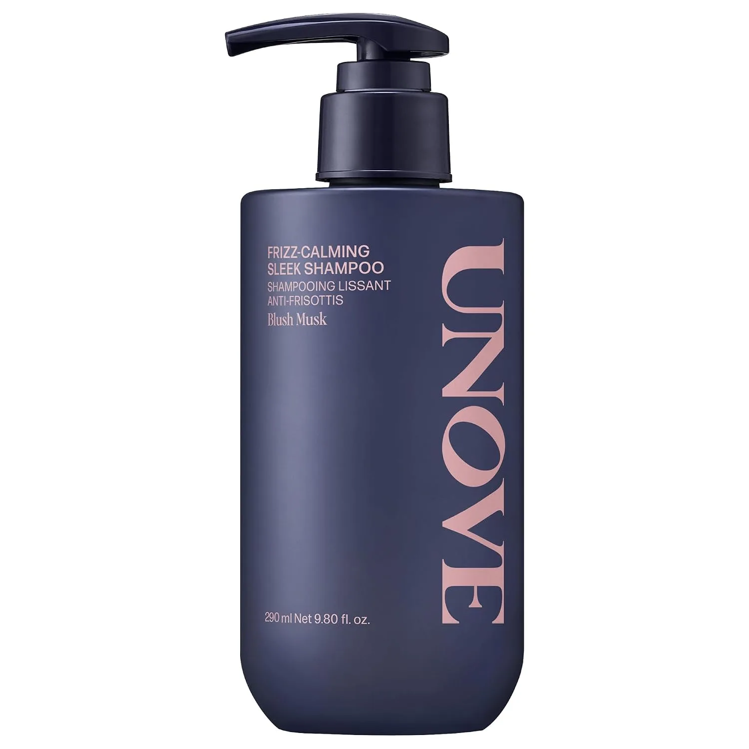 UNOVE Frizz-Calming Sleek Shampoo, Anti-Frizz Hydrating Shampoo for Frizzy Hair, Gentle Cleansing Shampoo for Softness & Glossy Shine, Humidity-Resistant Frizz Control, Blush Musk, 290 mL / 9.80 fl oz