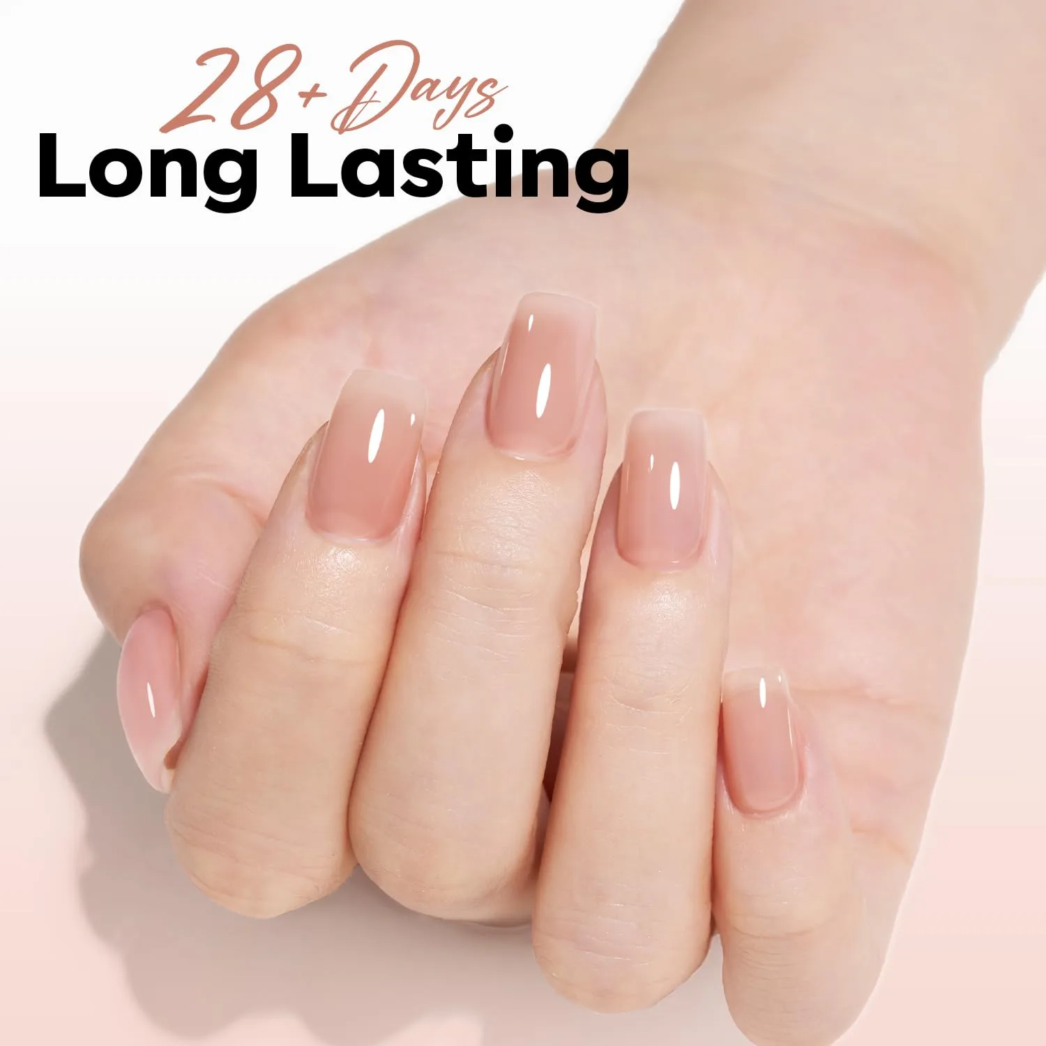 modelones Nude Gel Polish Jelly Natural Pink Gel Nail Polish