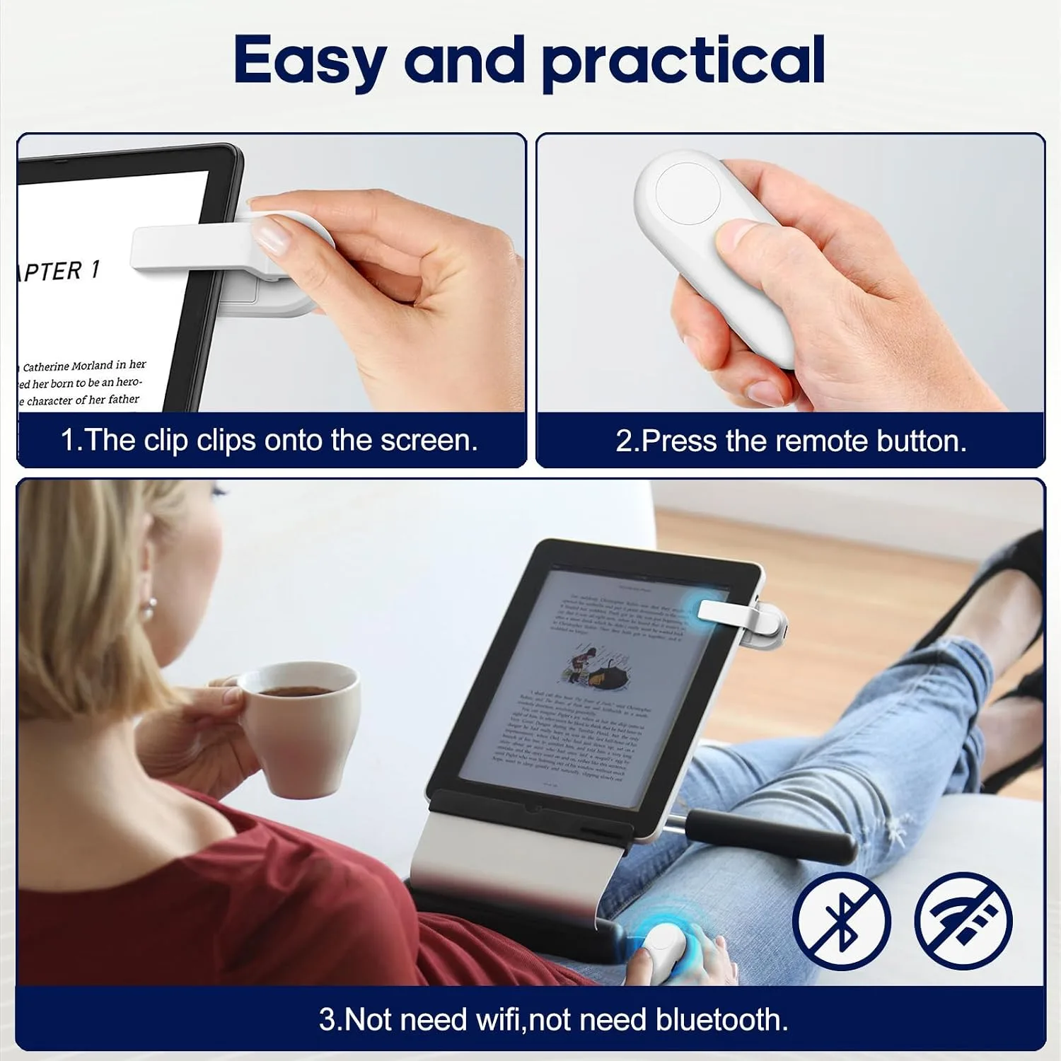 Page Turner for Kindle Remote Control for iPhone iPad Tablets eReaders
