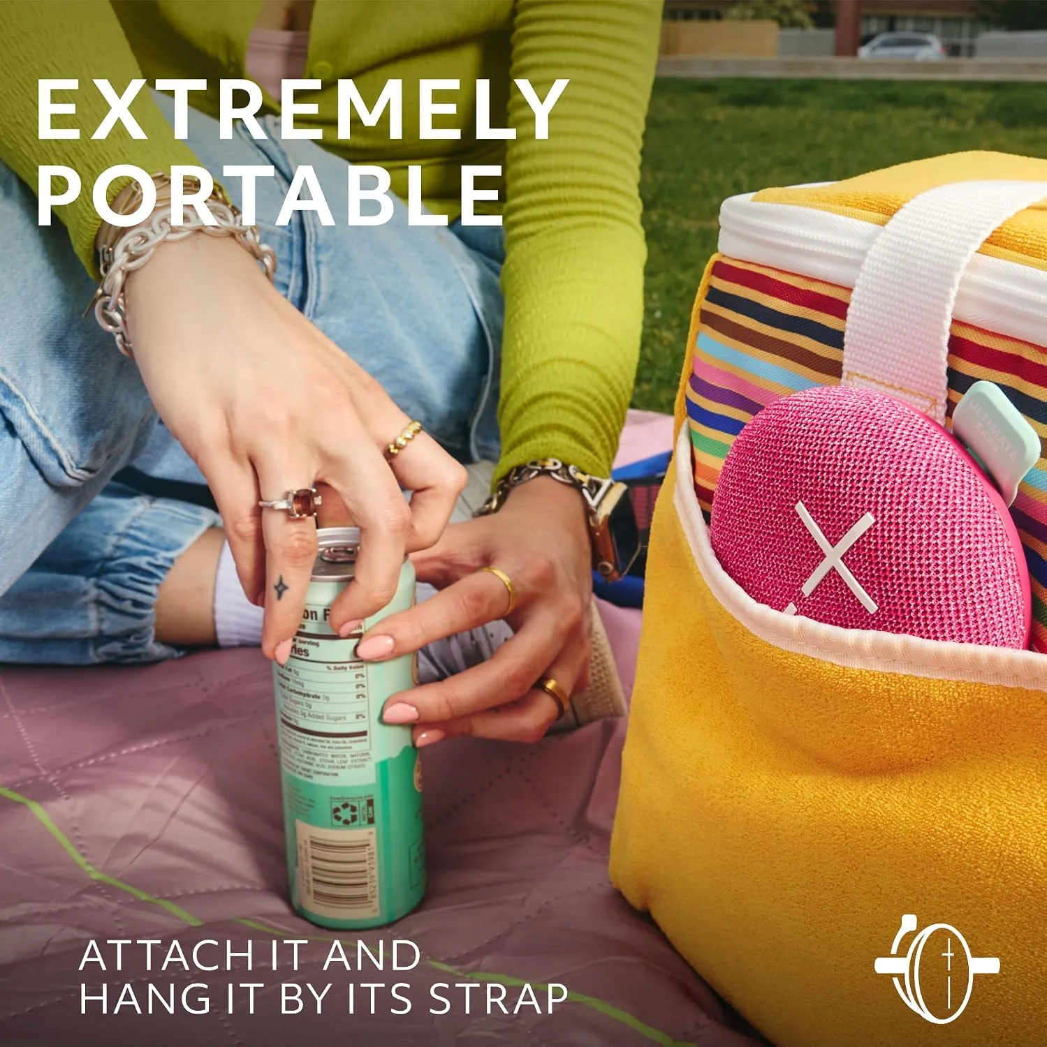 Ultimate Ears MINIROLL Waterproof Bluetooth Speaker - Calming Pink
