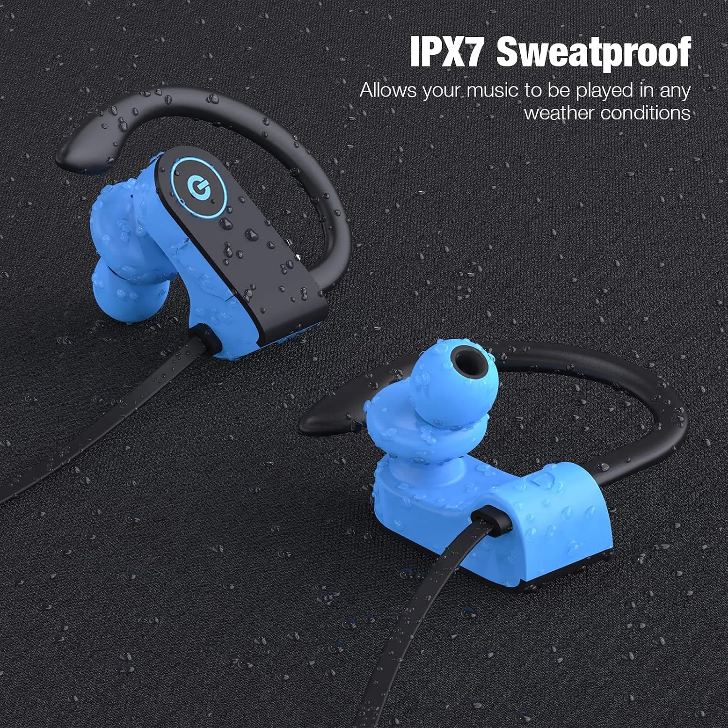 Boean Wireless Earbuds, Bluetooth Headphones 5.3, Wireless Headphones with 16Hrs Playtime IPX7 Waterproof in-Ear Earphones, Deep Bass Stereo Earbuds with Microphone for Gym Running Home Workout