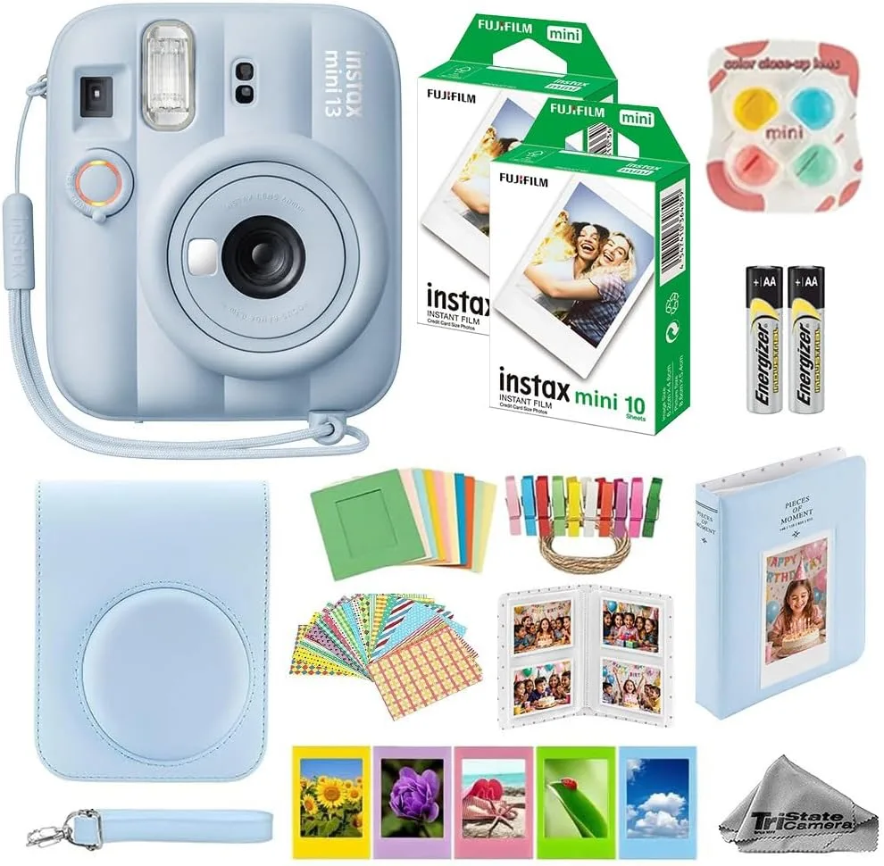 Fujifilm Instax Mini 13 Frost Blue Instant Camera with 20-Sheet Film Set