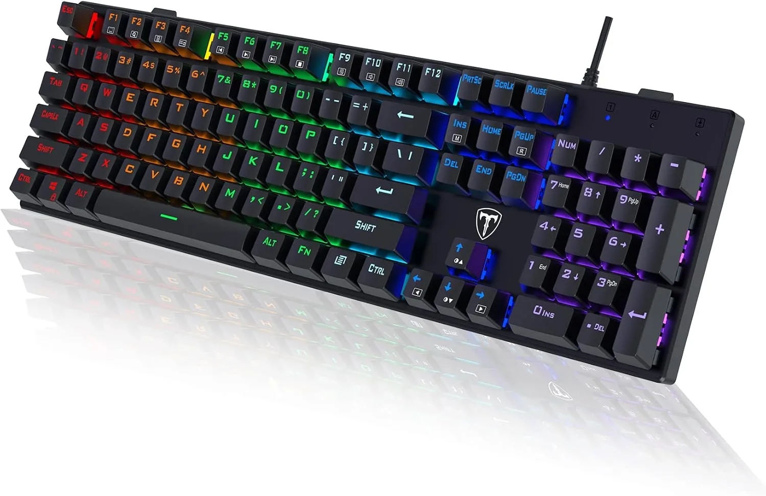 Teclado mecánico para gaming RisoPhy PC305 RGB 104 teclas con Blue Switch