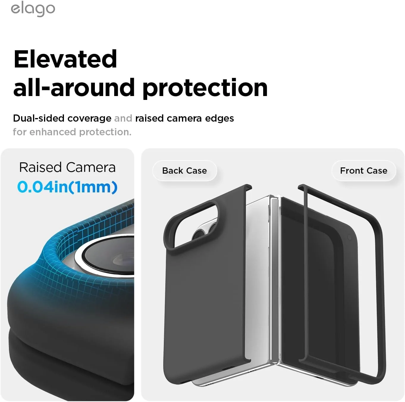 elago Premium Magnetic Silicone Case for iPhone Duo Black