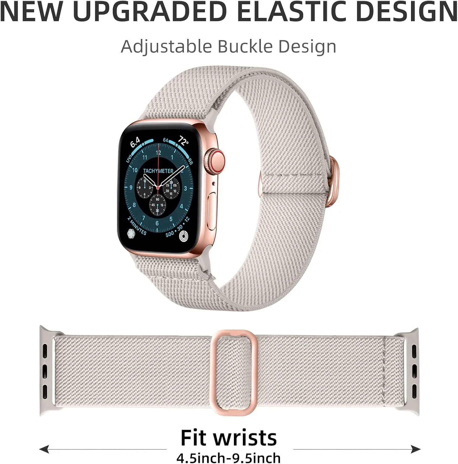 DaQin 3 Pack Stretchy Solo Loop Compatible with Apple Watch Bands Men Women