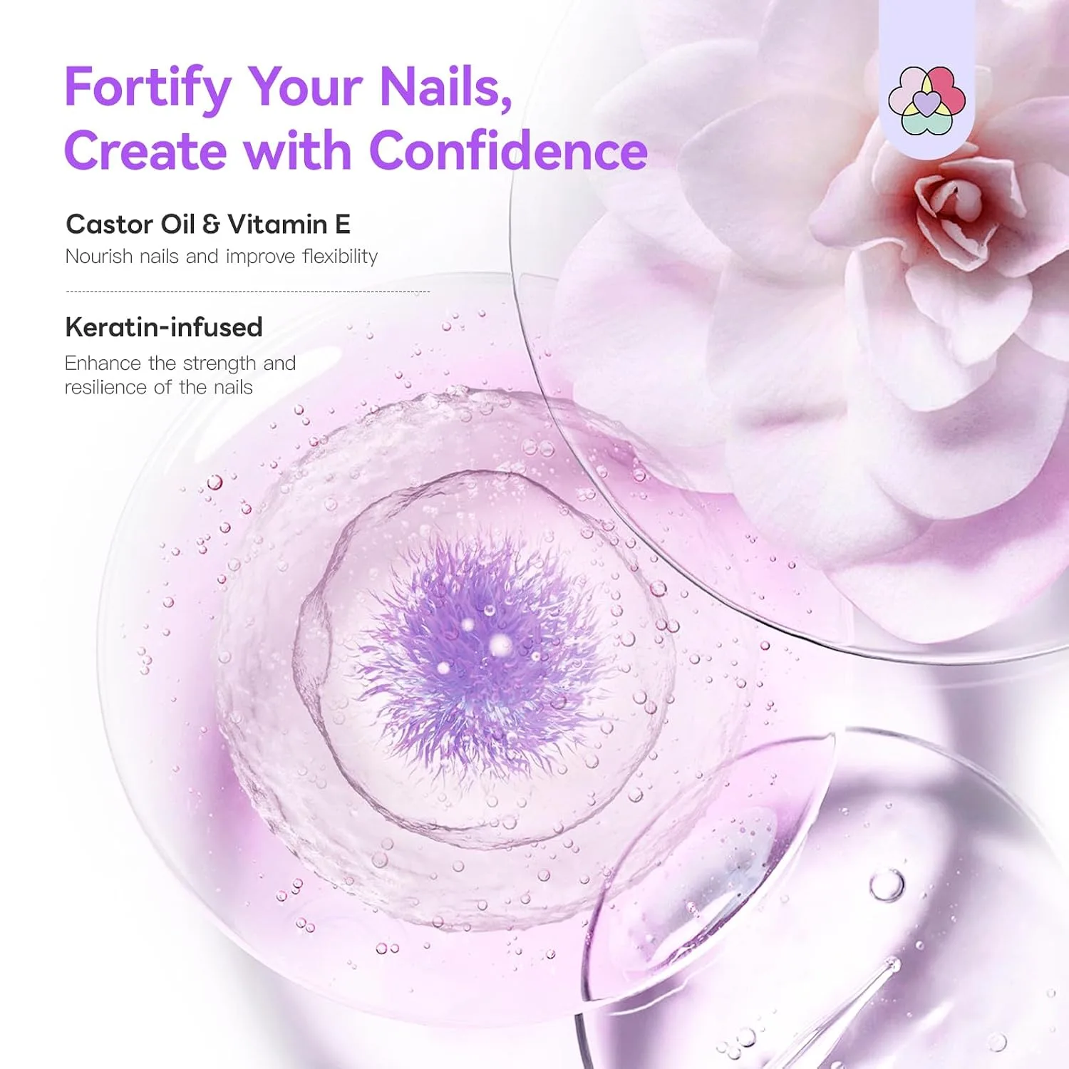 SAVILAND Acrylic Nail Kit for Beginners with Everything, Clear White Pink
