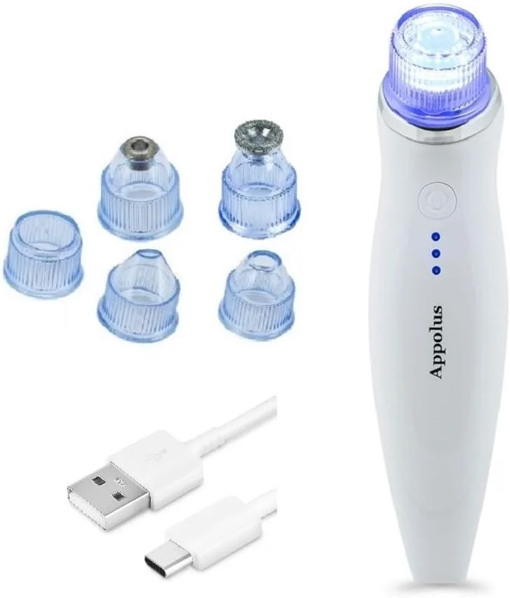 3-in-1 Microdermabrasion Machine - Light Therapy Vacuum Wand Kit
