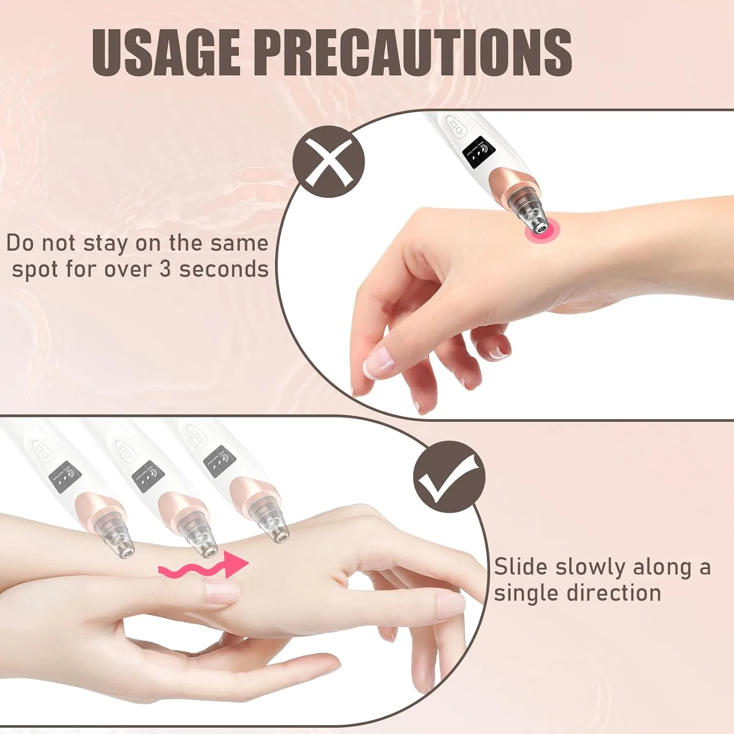 Blackhead Remover Pore Vacuum,Facial Pore Cleaner Blackhead Vacuum (Gold)