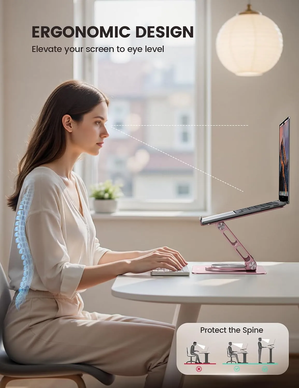 Lamicall Aluminum Laptop Stand for Desk for MacBook Neo Air Pro 10-17.3''