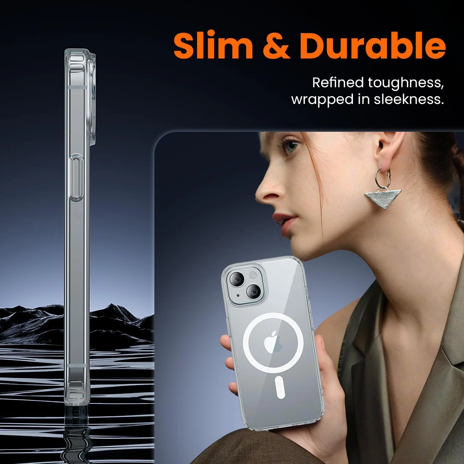 toushion 3 in 1 for iPhone 15 Plus Case Clear