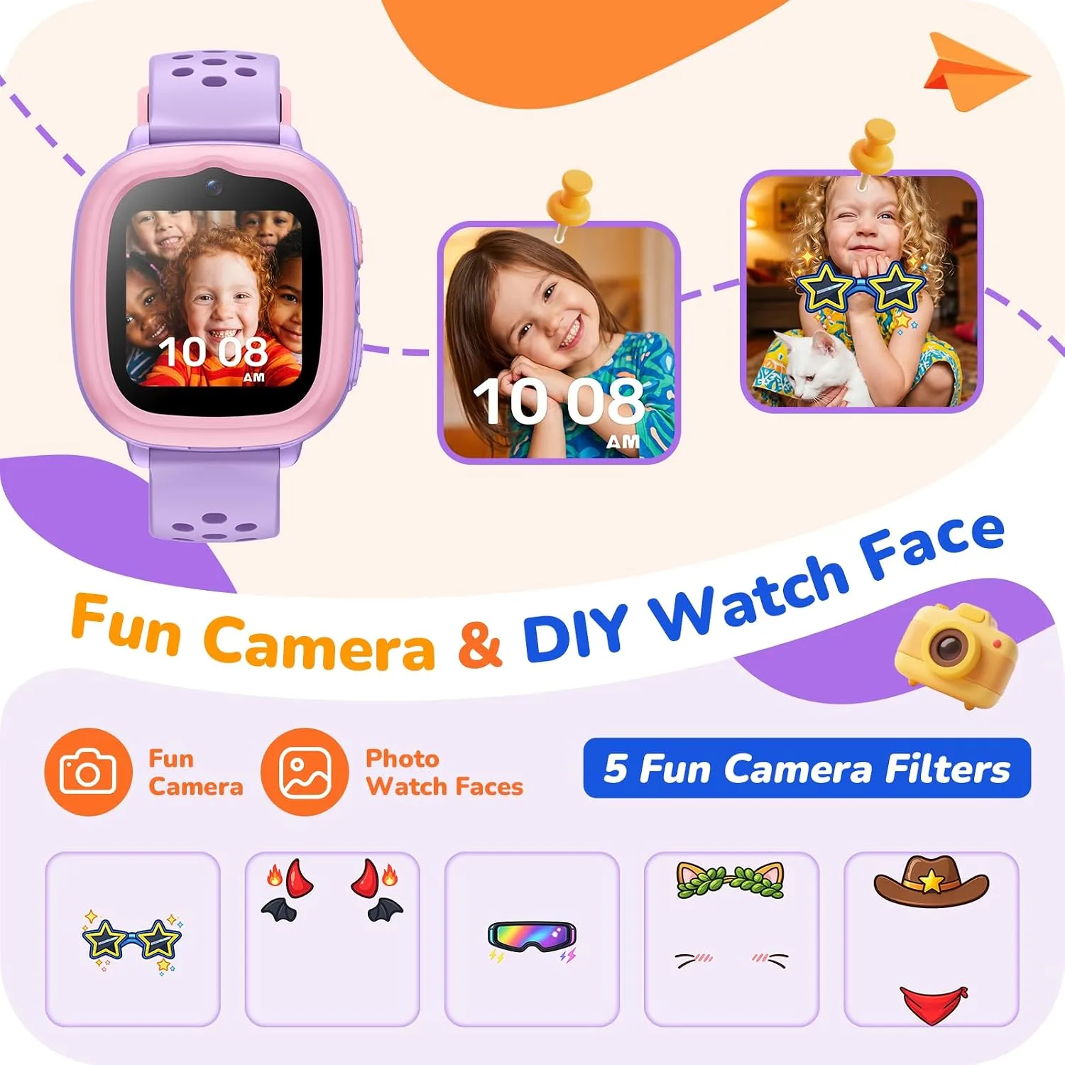 Gydom Kids Smart Watch, Birthday Gift Toy for Girls and Boys Ages 4-12