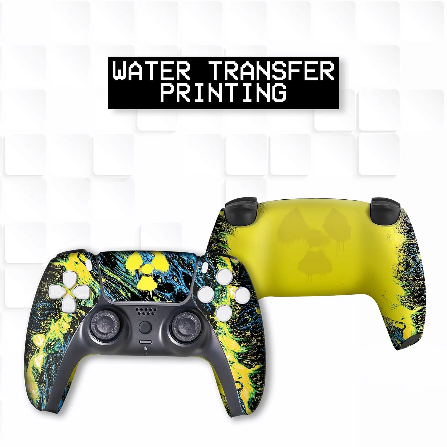 Radioactiive Custom PS-5 Controller Wireless compatible with Play-Station 5 Console by BCB Controllers | Proudly Customized in USA with Permanent HYDRODIP Printing(NOT JUST A SKIN)(MODDED)