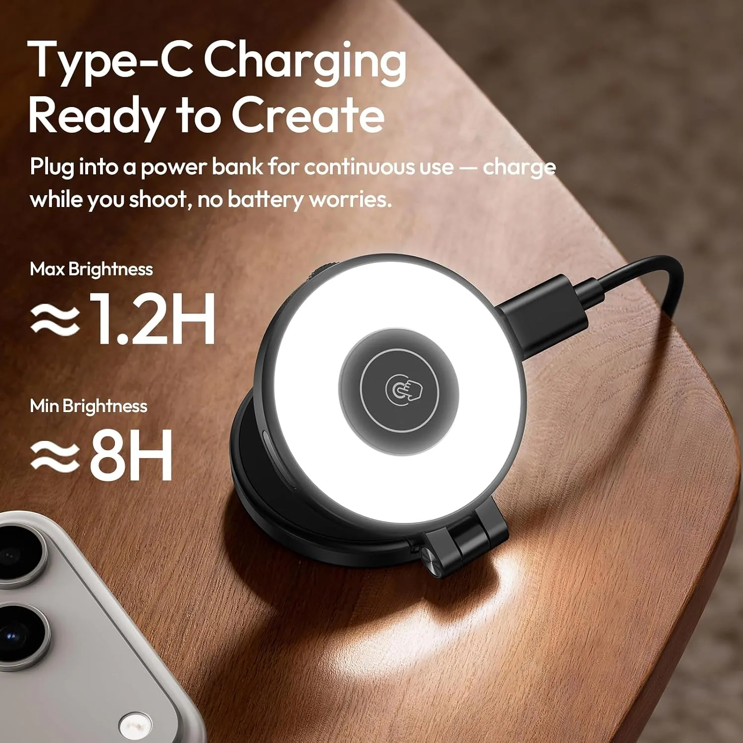 ULANZI LM21 Dual Sided Magnetic Selfie Ring Light for Phone with Magsafe