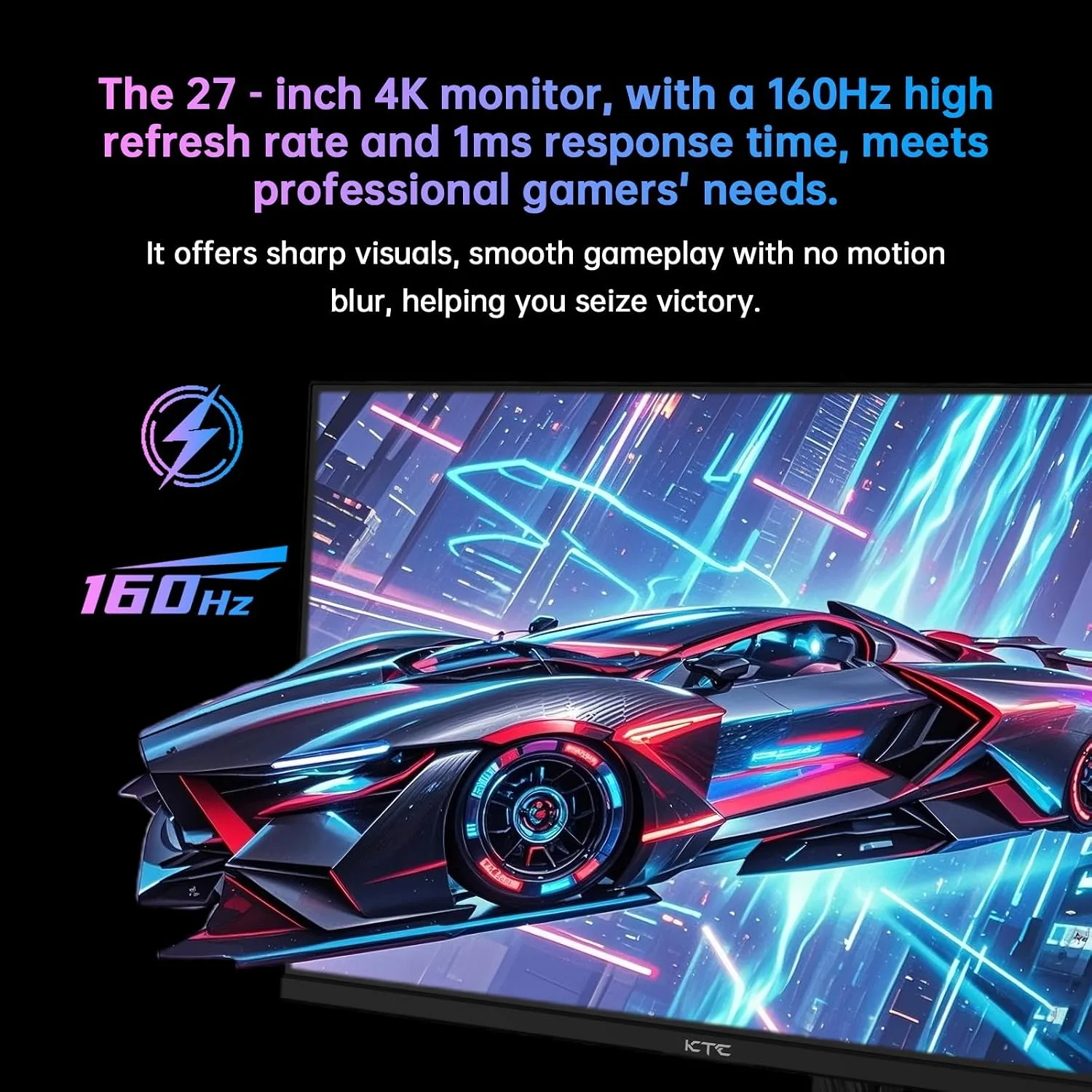 KTC 27 Inch 4K Gaming Monitor, UHD 160Hz 3840x2160 Fast IPS Compute Monitor