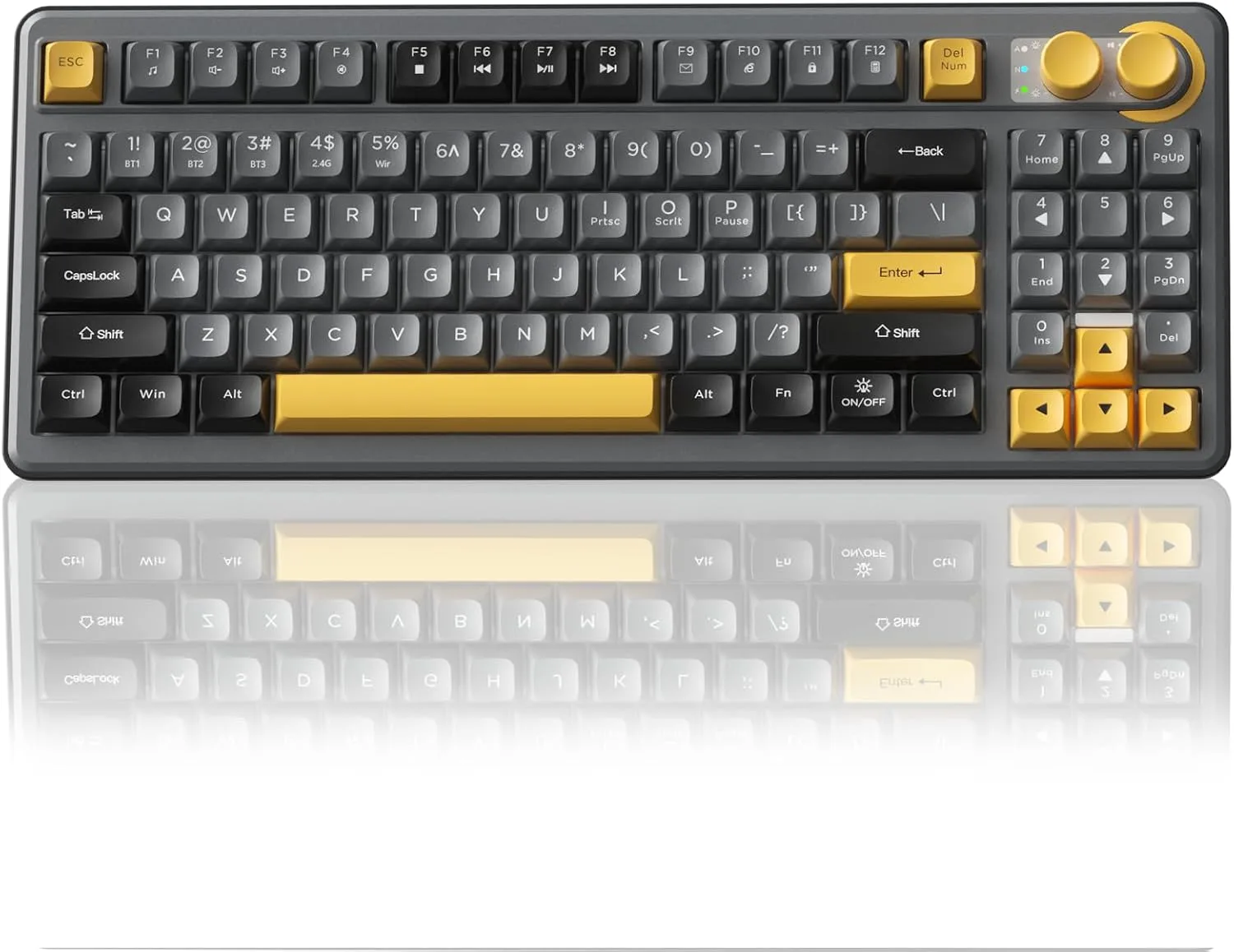 Teclado Gamer Corbobo SOLAKAKA SK90 75% Inalámbrico con Ruedas Multimedia y Teclado Numérico