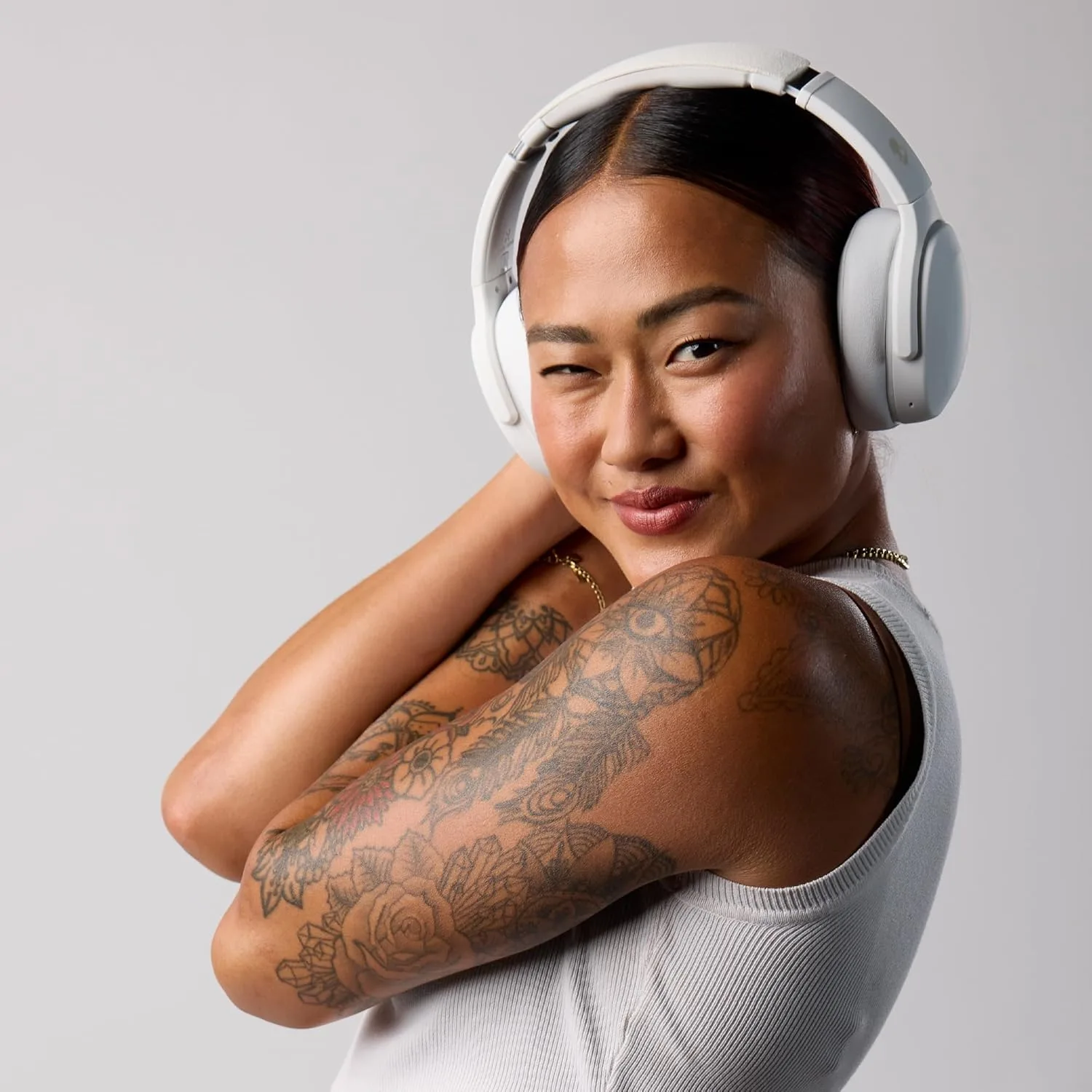 Skullcandy Crusher Evo Wireless Multi-Sensory Bass Headphones - Bone