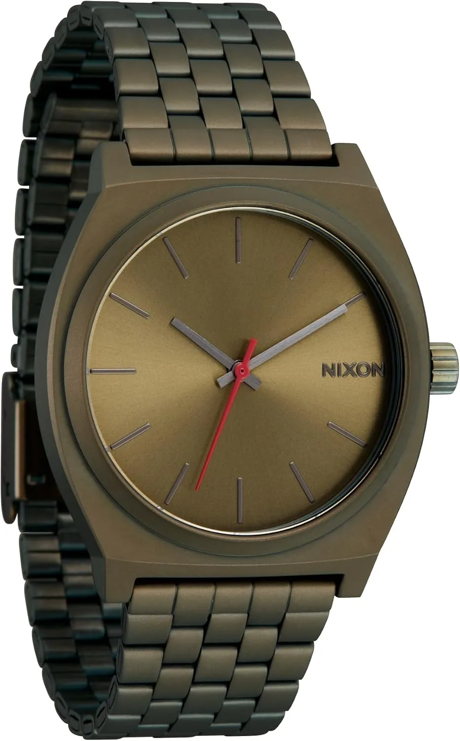 NIXON Time Teller A045 - 100m Water Resistant Men's Analog Fashion Watch (37mm Watch Face, 19.5mm-18mm Stainless Steel Band)