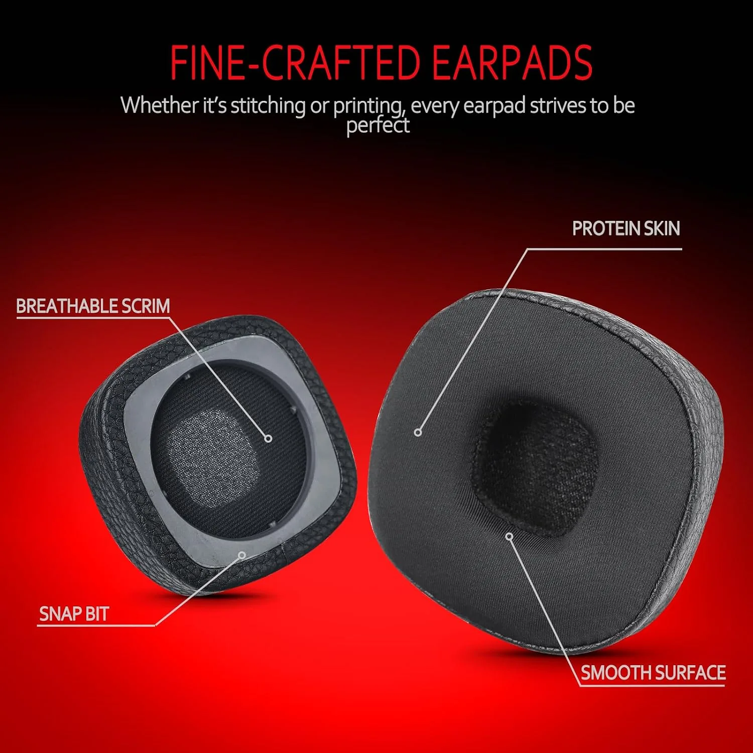 Krone Kalpasmos Replacement Earpads for Marshall Major III/IV Headphones, Ear Cushion Compatible with Marshall Major 3/4 Ear Pads, Cooling-Gel