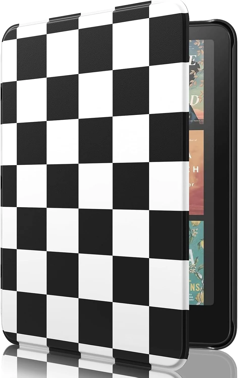 MoKo Case for 7" Kindle Paperwhite 12th Gen&Colorsoft 2024, Black Plaid