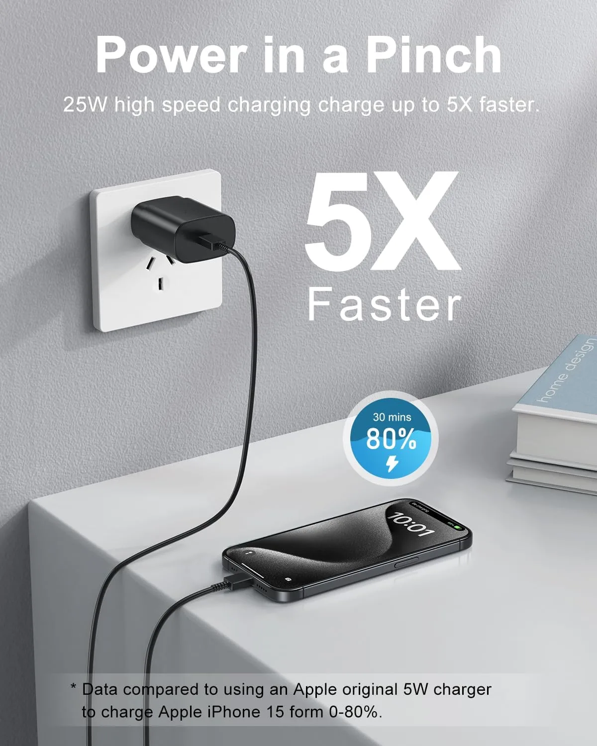 Type C Charger Fast Charging, 2Pack [10FT&6FT] Long USB C Cable with 25W Phone Super Fast Charger Block Compatible with Galaxy S26+/S25 Ultra,iPhone 18/17/16/Air/Plus/Pro Max/Duo