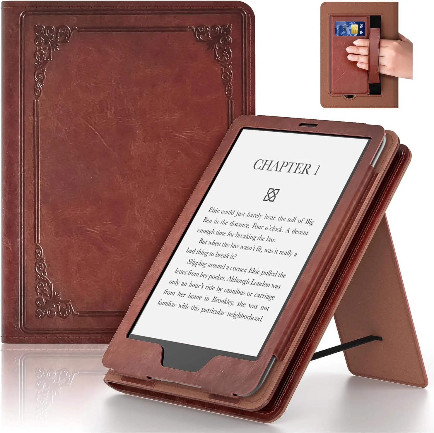 Estuche para Kindle 6 pulgadas Lainergie Vintage Marrón