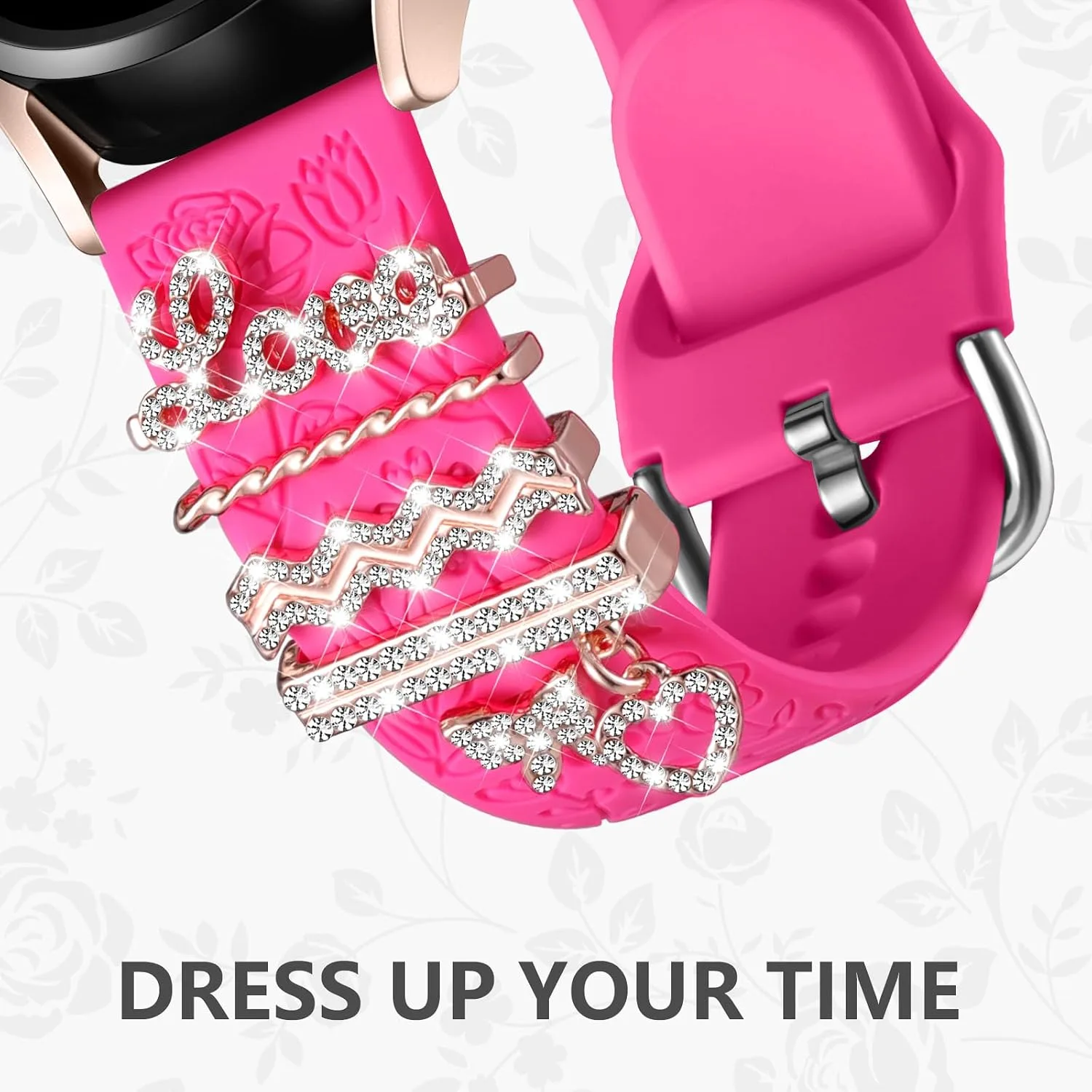 DaQin Flower Engraved Band Compatible with Samsung Galaxy Watch 7 Bands