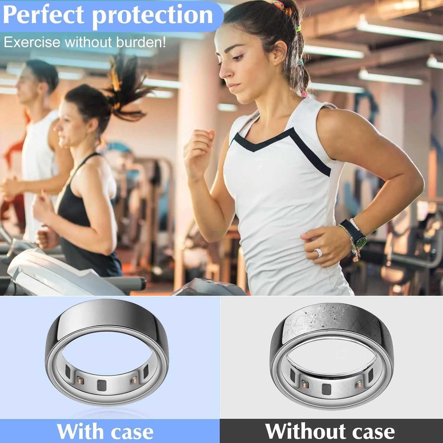 Compatible with Oura Ring Gen 4/4 Ceramic/Gen 3/Ultrahuman Rings Cover