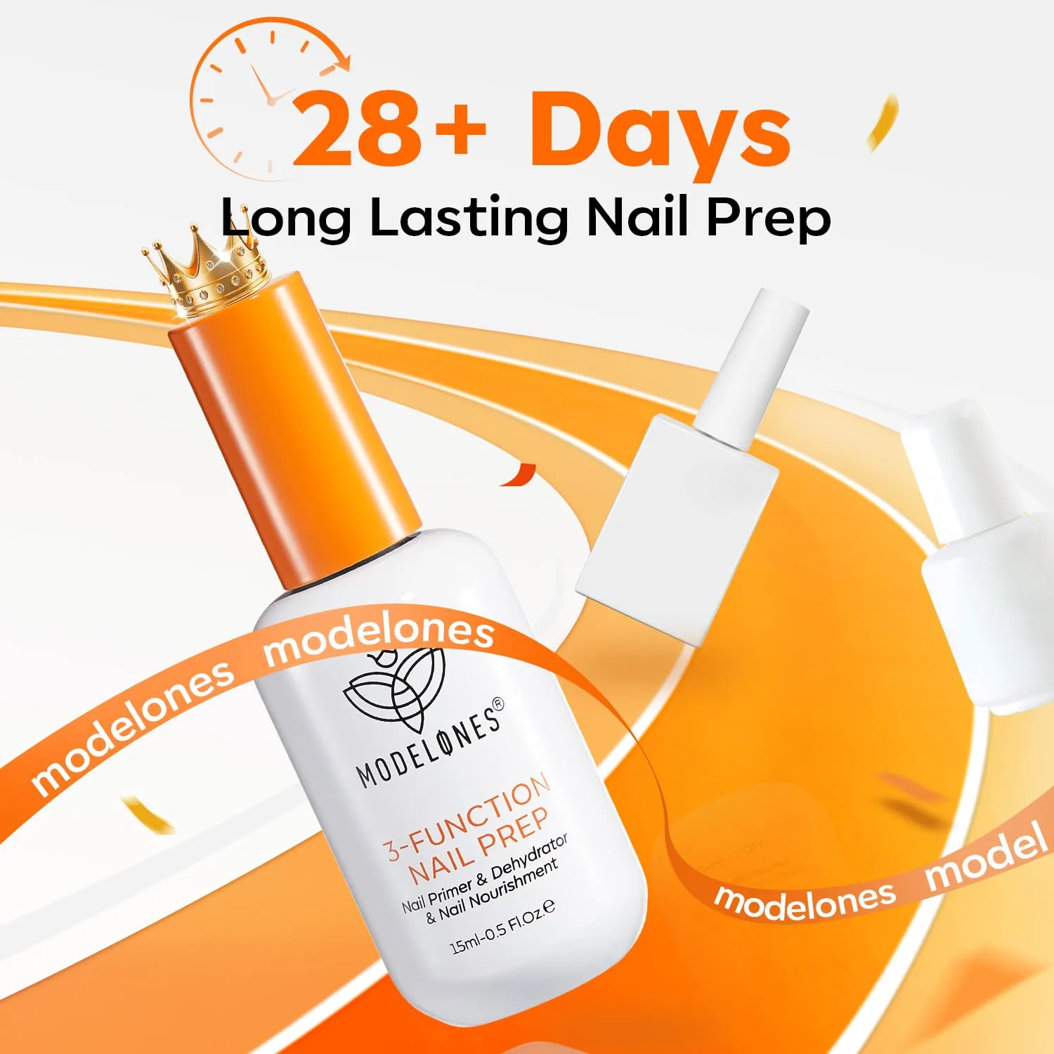 modelones Nail Dehydrator and Primer, 3-in-One HEMA-Free Nourishing Prep