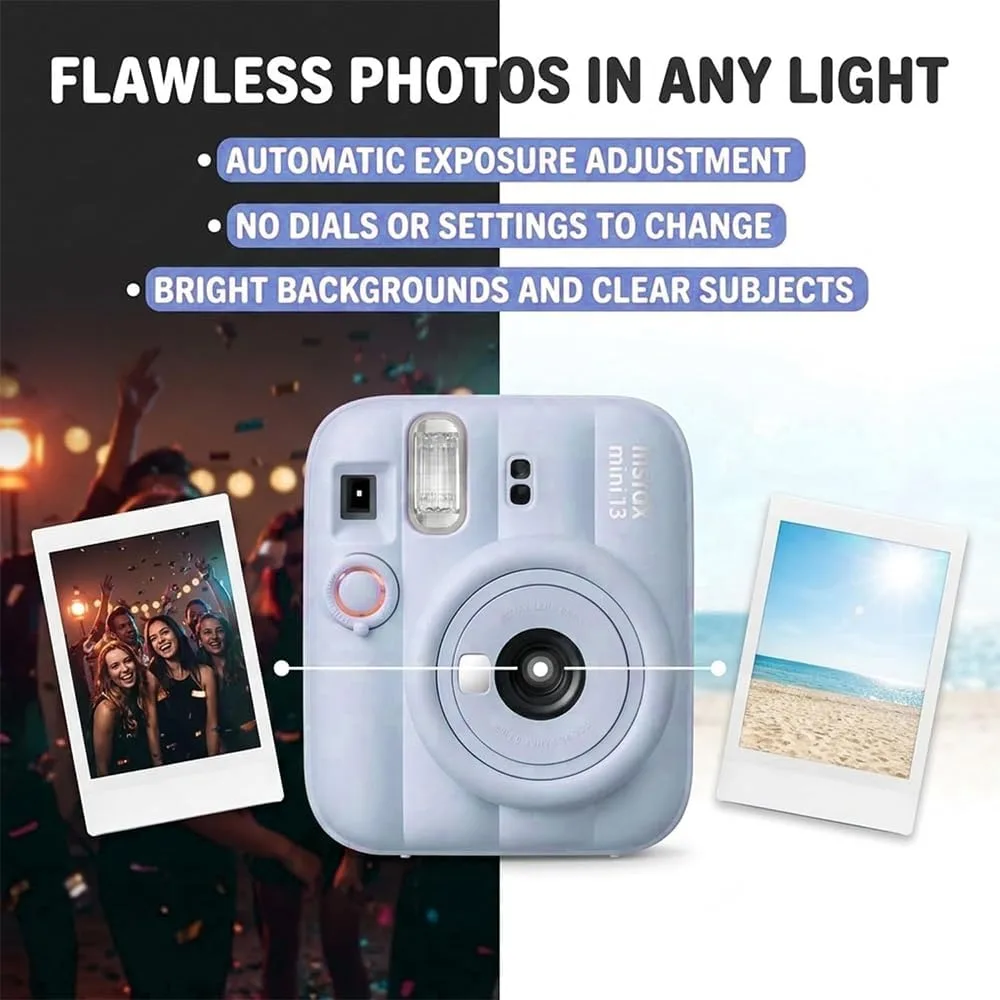 Fujifilm Instax Mini 13 Frost Blue Instant Camera with 20-Sheet Film Set