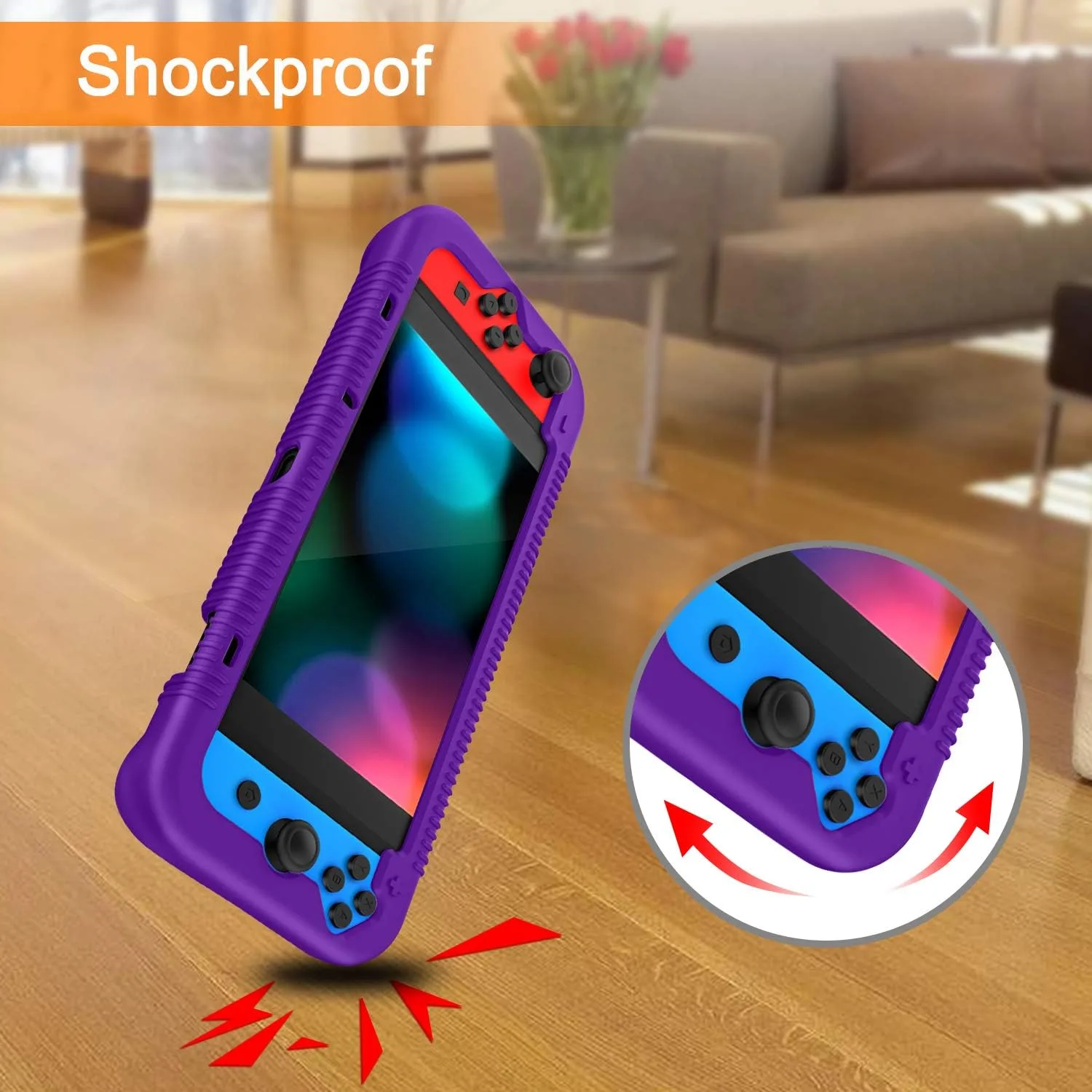 FINTIE Soft Silicone Protective Case Compatible with Nintendo Switch 2017