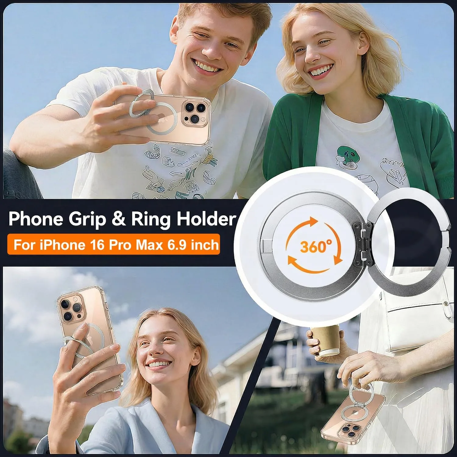 toushion 3 in 1 for iPhone 16 Pro Max Case Stand