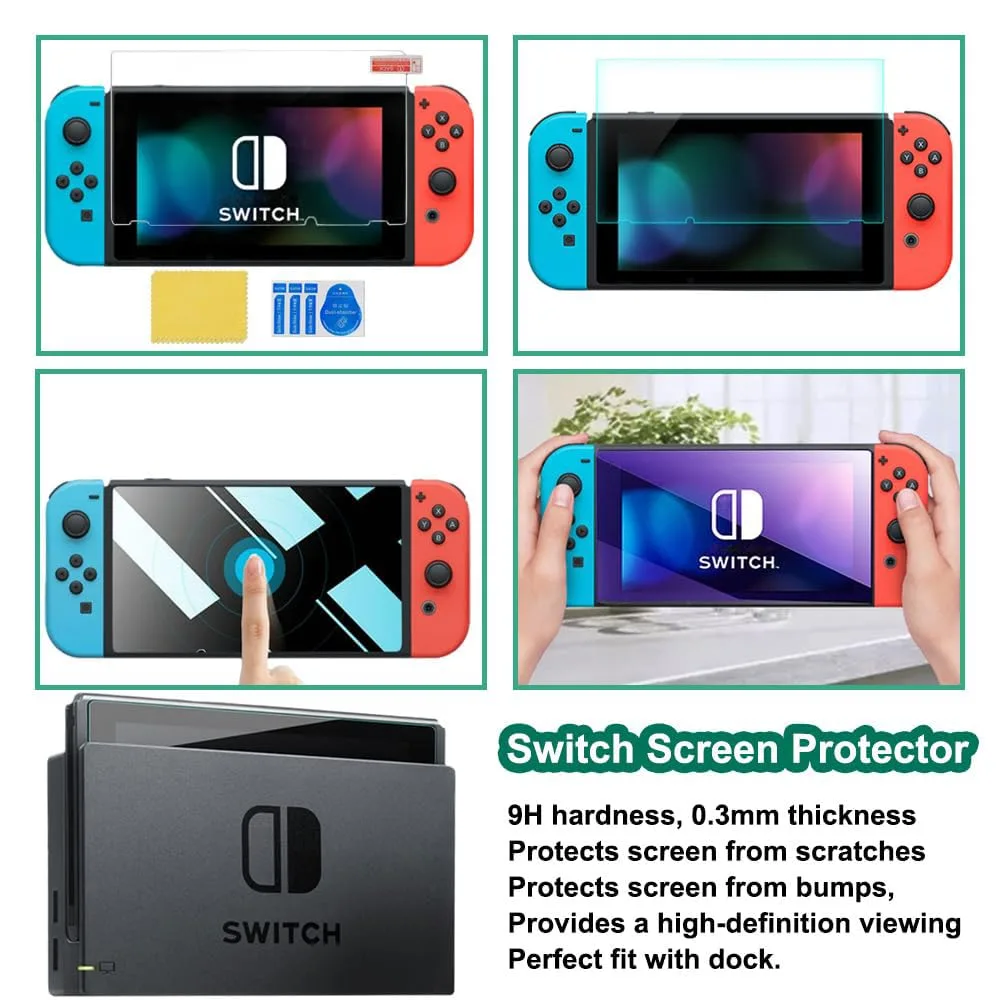Carrying Case for Nintendo Switch 2017, Portable Switch Case Bundle