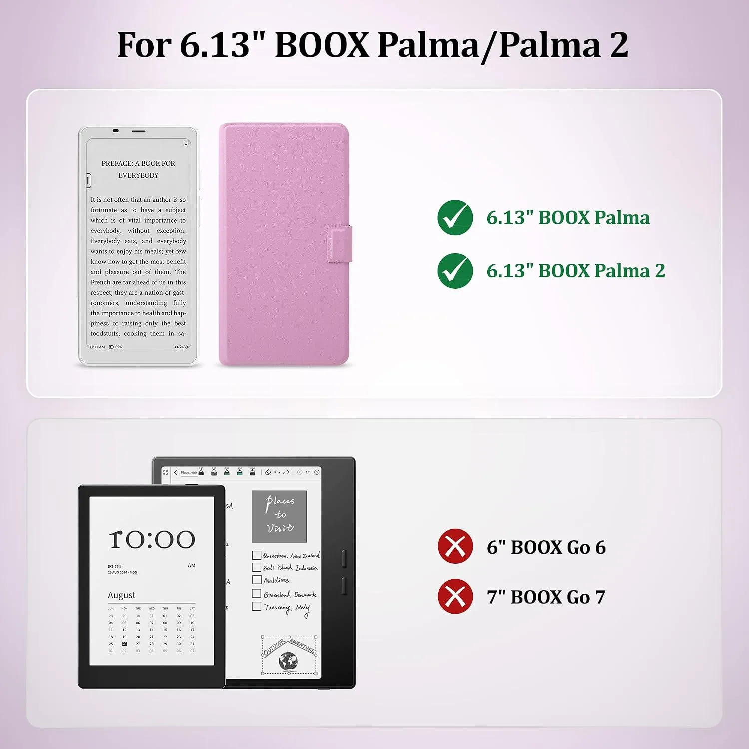 2in1 Case for Onyx BOOX Palma 2 Magnetic Detachable Folio Cover