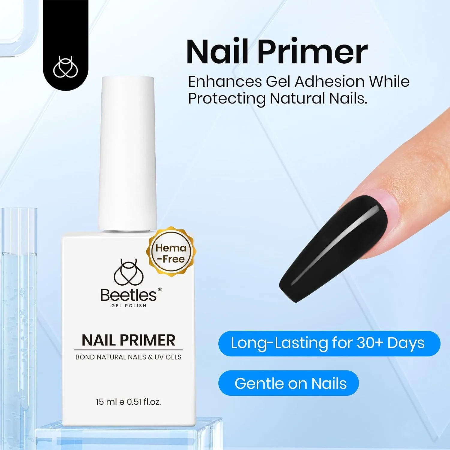 Beetles Nail Dehydrator and Primer Set 2Pcs 15 ml