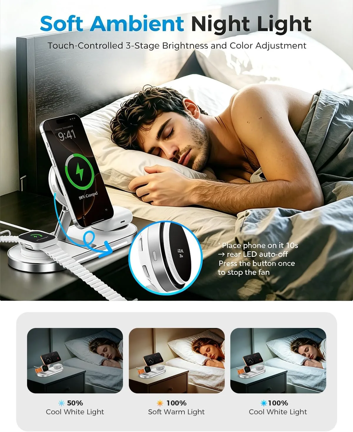 25W 3 in 1 Wireless Charging Station for Magsafe Charger for Apple Device
