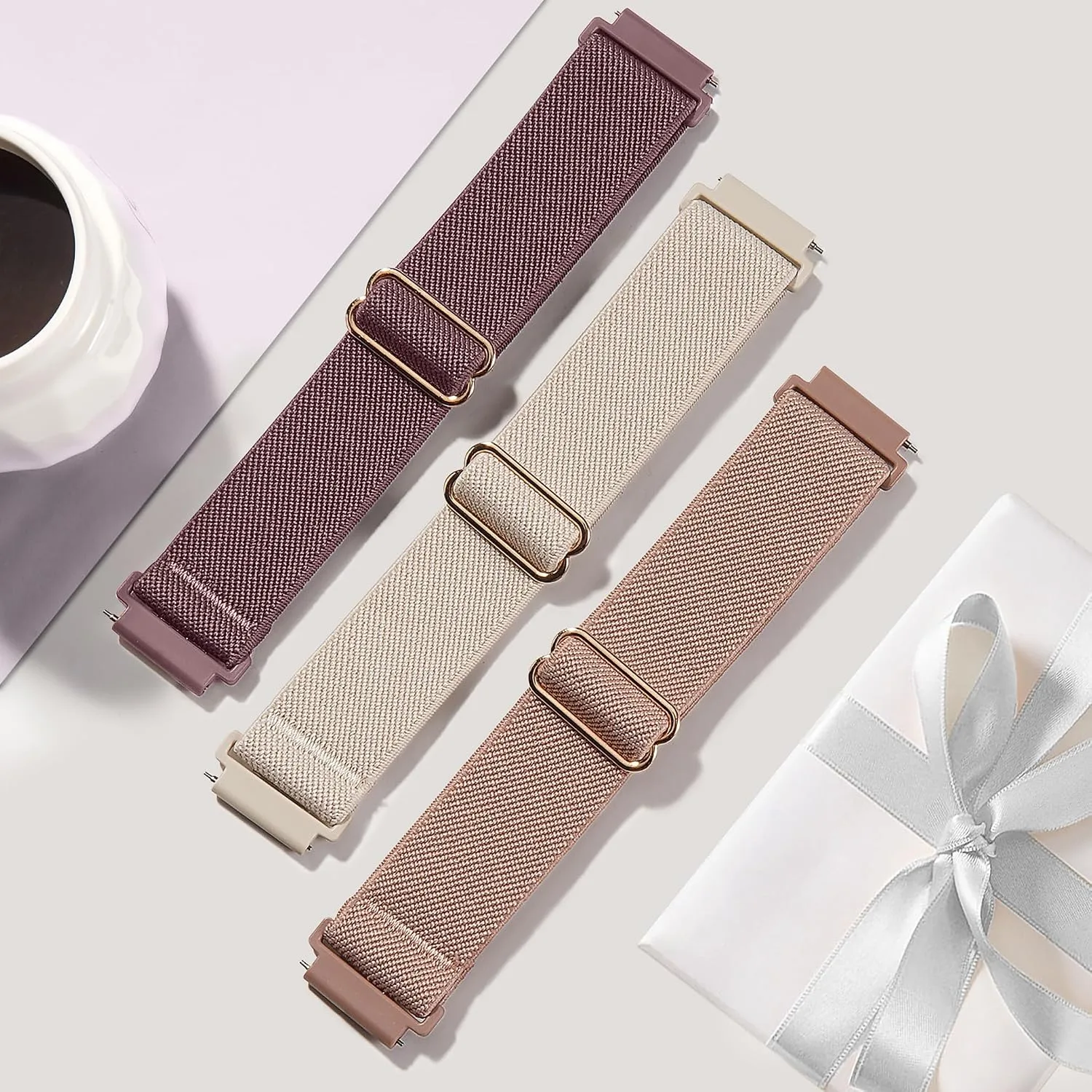 3 Pack Stretchy Nylon Bands for IDW13,IDW16,IDW19 Smartwatch Bands, 22mm Elastic Straps for Fitpolo IDW13/Woneligo W13/FITVII HM57, TOOBUR/ENOMIR/MILOUZ/Gydom/Faweio/Amzhero/Tensky IDW19 Smart Watch for Women Men