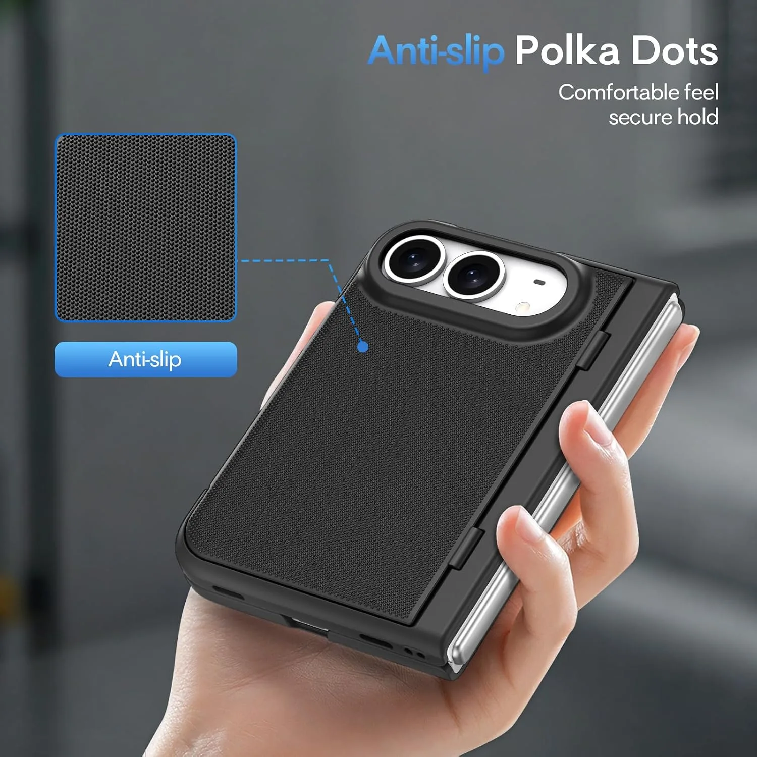Maxdara for iPhone Duo Case with Hidden Kickstand, Black