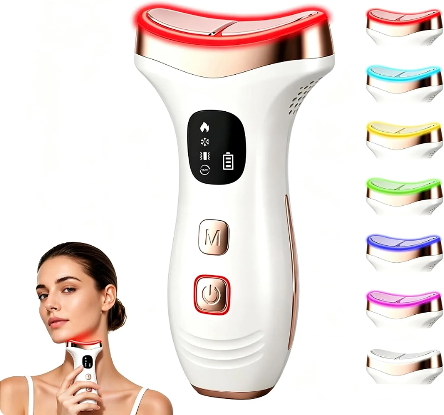 Facial Massager for Face & Neck, 7-in-1 Gua Sha Beauty Wand