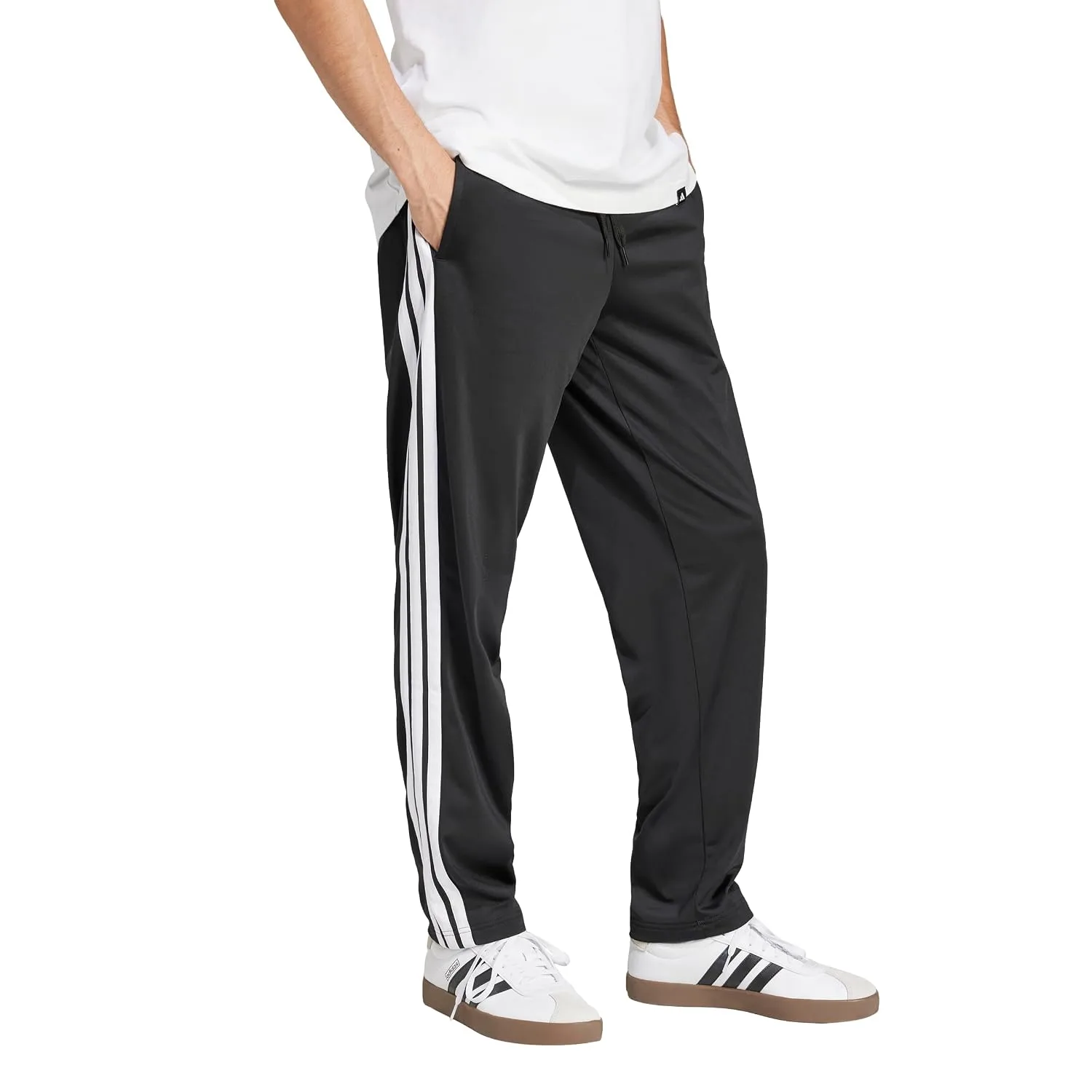 adidas Mens Dayready Open Hem Tracksuit Bottoms Casual - Black