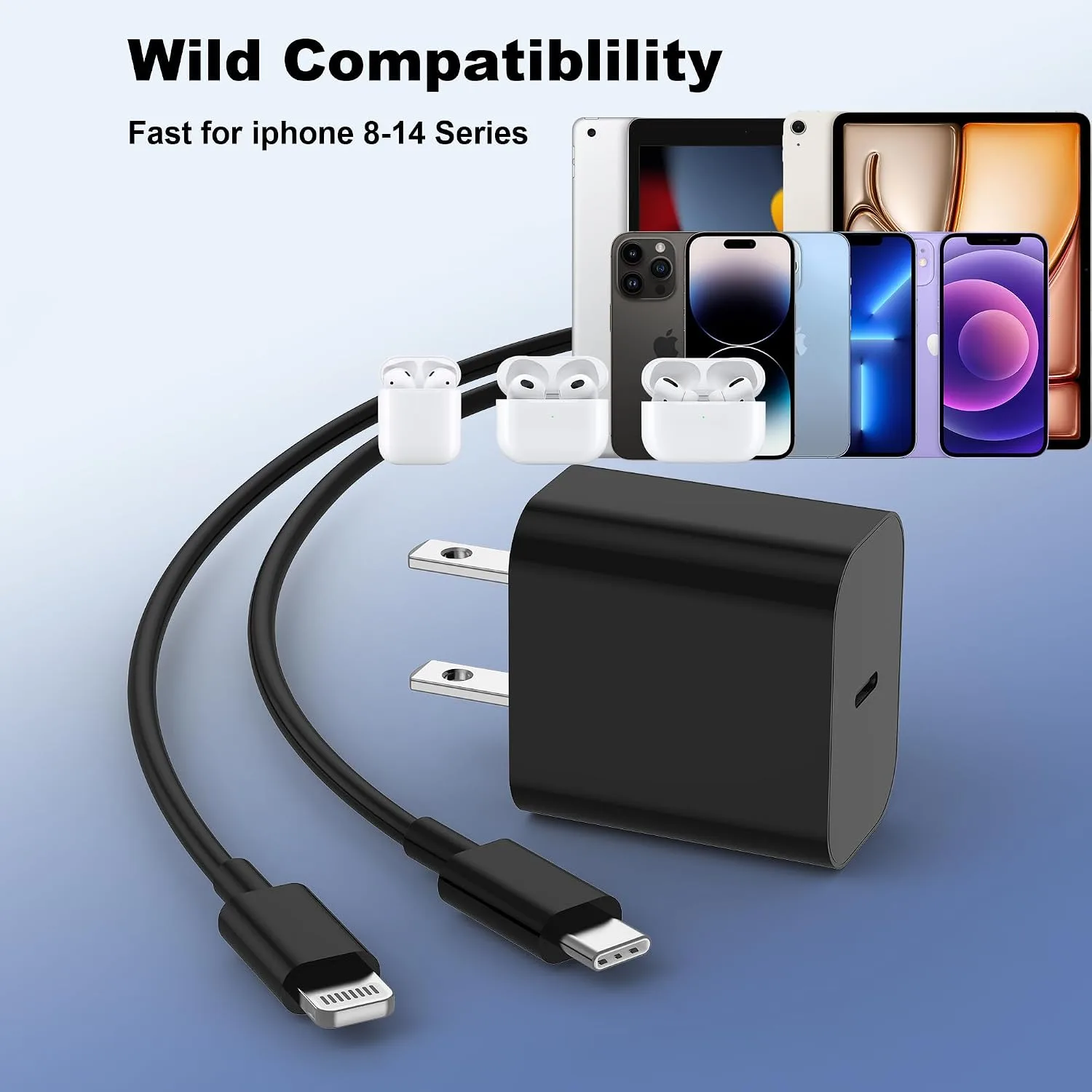 iPhone Charger Fast Charger,USB C Charger 4 Pack, 6FT Lightning Cable