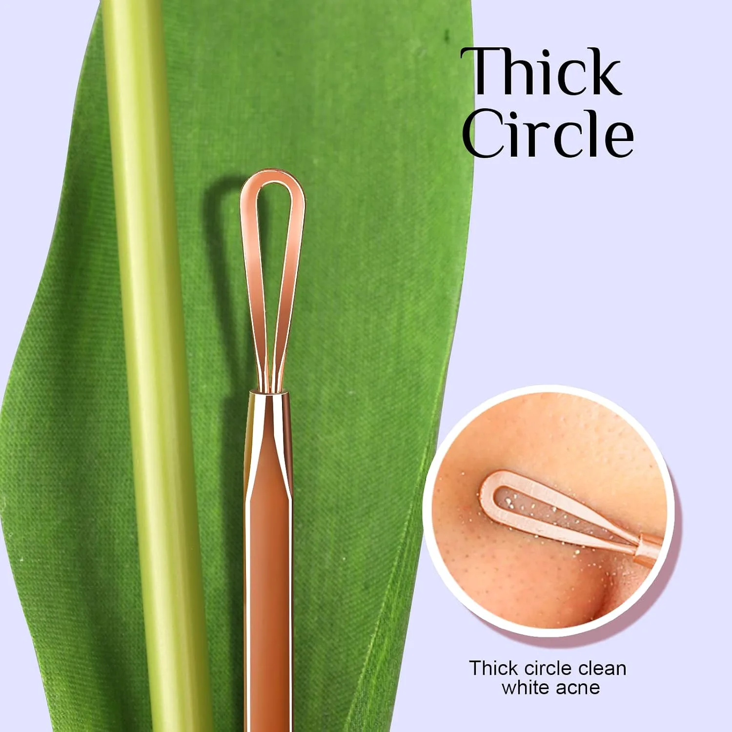 Teenitor Pimple Popper Tool, Blackhead Remover Tools, Comedone Extractor Tool Acne Tools, Pimple Extractor Tool, Blackhead Extractor Tool, Black Head Remover for Face Tool Rose Gold